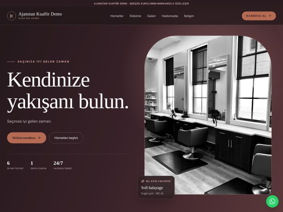 Kuaför web sitesi